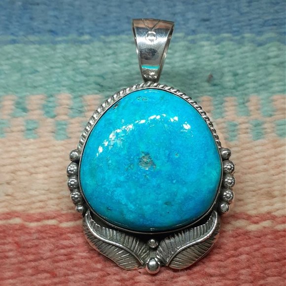 Sleeping Beauty Turquoise Pendant #3458 - Picture 3 of 3